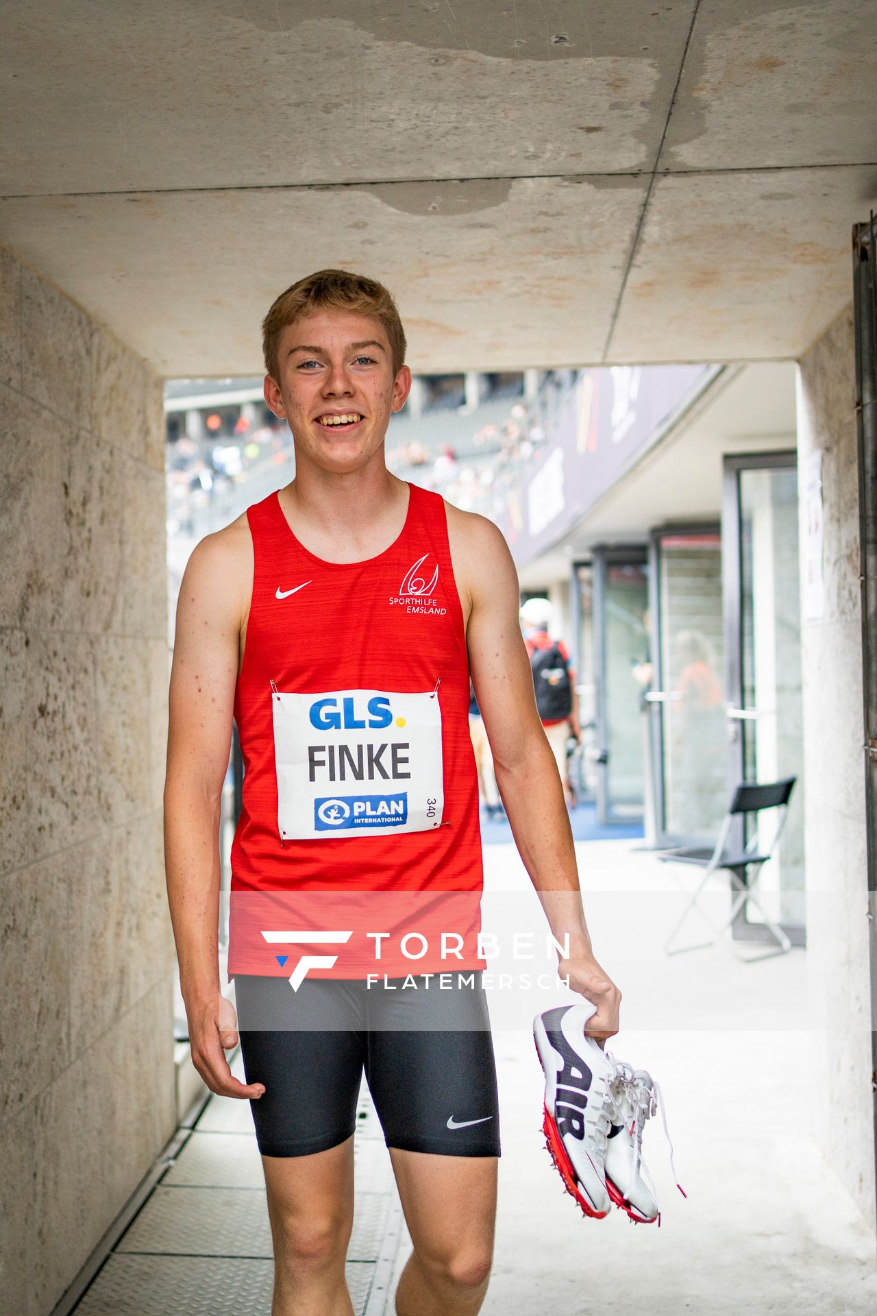 Thorben Finke (SV Sigiltra Soegel) waehrend der deutschen Leichtathletik-Meisterschaften im Olympiastadion am 26.06.2022 in Berlin